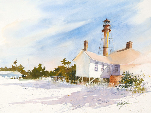 Sanibel Lighthouse Vignette