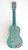 Back of Hand‑painted concert ukulele featuring flowing koi fish, bubbles, and aquatic plants on an aqua body, finished as a playable art instrument.