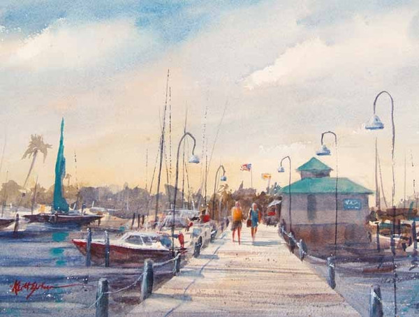 On the  Dock (wood panel)