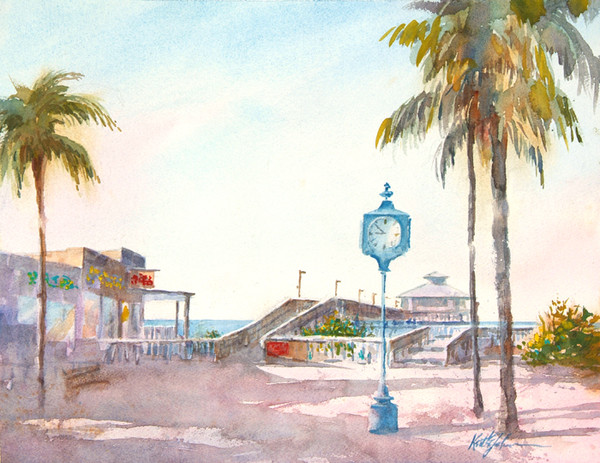 It's almost 9:00 in the morning in Times Square Ft Myers Beach. Long shadows, too early for lunch, the only people were passing through on their way to the beach.