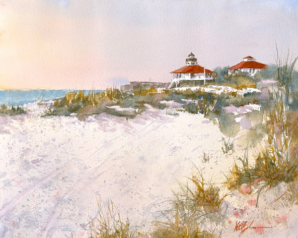 Watercolor painting of Boca Grande Lighthouse