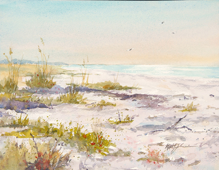 Among the Dunes original watercolor painting