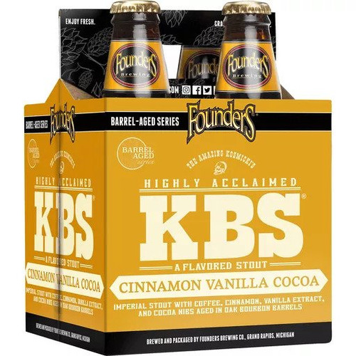 Founders Cinnamon Vanilla KBS, 4 pack 12oz bottles