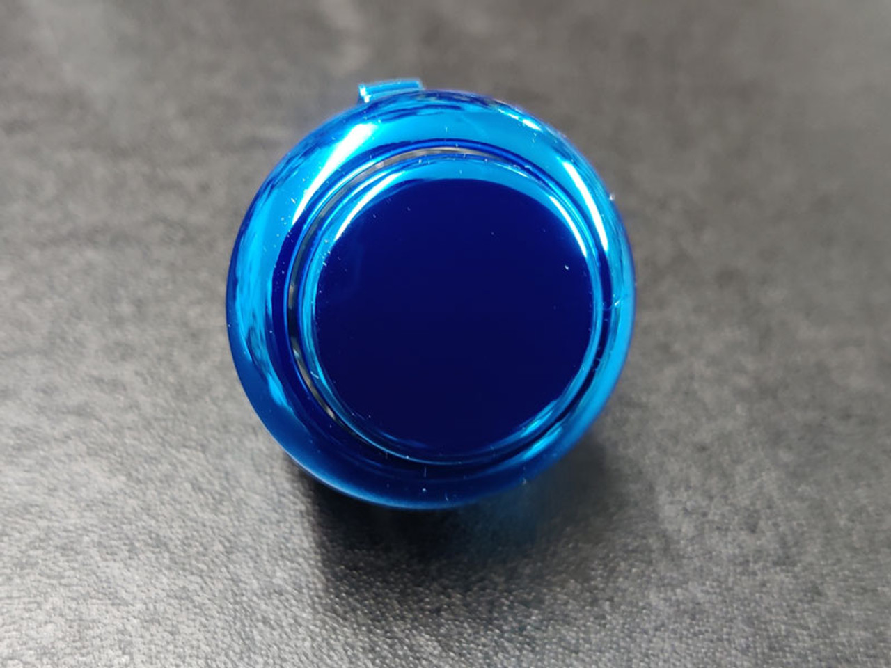 Sanwa Denshi OBSJ-24 Metallic Finish Snap-In 24mm Pushbutton - Metallic Blue