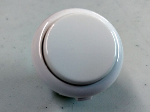 Sanwa Denshi OBSF-30 Solid Colour Snap-In 30mm Pushbutton - White