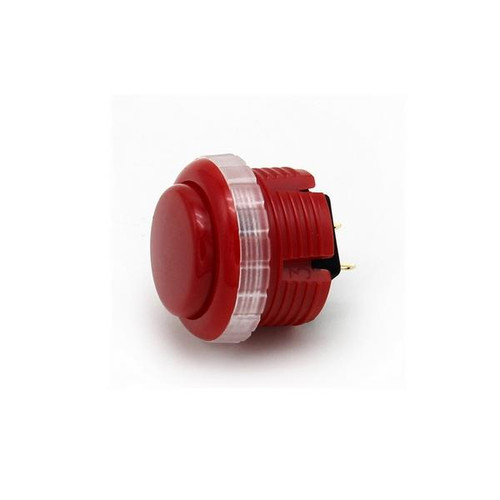 Qanba Gravity Solid Colour 30mm Mechanical Pushbutton - Red