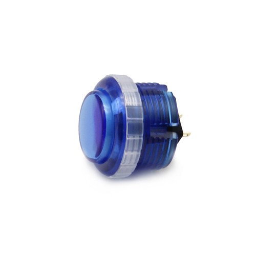 Qanba Gravity Clear Colour 30mm Mechanical Pushbutton - Blue