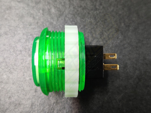 Seimitsu PS-14-KN 30mm Screw-In Skeleton Pushbutton - Green