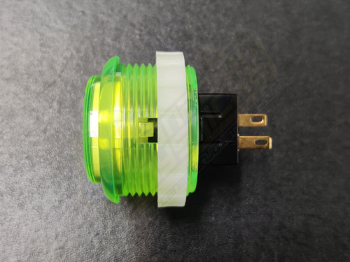 Seimitsu PS-14-KN 30mm Screw-In Skeleton Pushbutton - Yellow Green