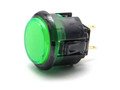 Qanba Gravity 24-KS 24mm Snap-in Clear Mechanical Pushbutton - Clear Green Black