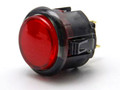 Qanba Gravity 24-KS 24mm Snap-in Clear Mechanical Pushbutton - Clear Red Black