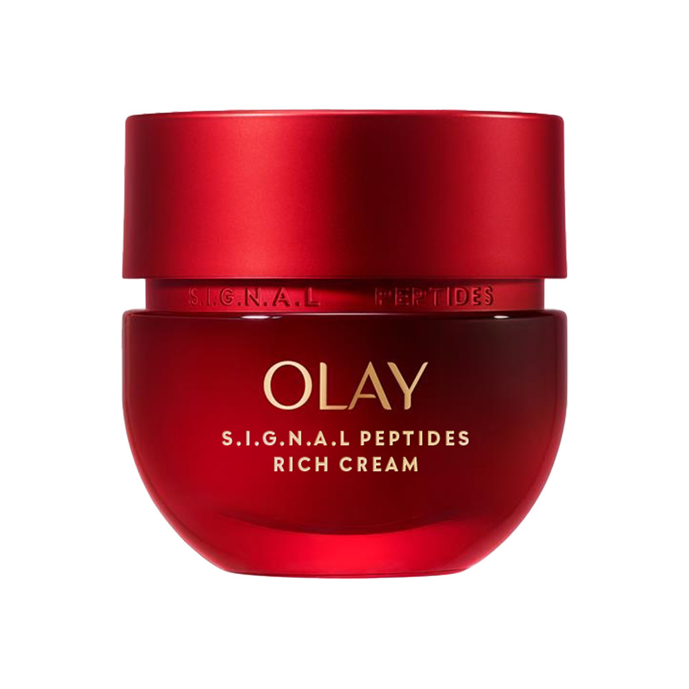 OLAY胜肽專研緊緻滋潤面霜（紅金面霜）| 抗皺淡紋、保濕、緊緻