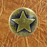 Western Decorative Star Upholstery Tacks - front view.