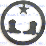 Buy Metal Cut Out Of Boots & Star Metal Art