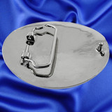 Skull Motor Flame Trophy Buckle - Rear view