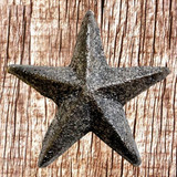 Cast Iron Star With 1-3/8 Inch Nail - Front view