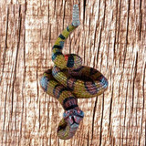 Decorative Resin Rattlesnake Statue front view