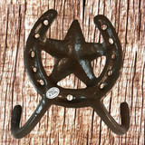 Western Star Horseshoe Coat Hooks 