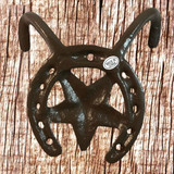 Western Star Horseshoe Coat Hooks 