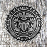 MILITARY CONCHOS UNITED STATES NAVY - Front view.