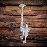 Wall Hat & Coat Hook Decorative Classic Lion Head Hooks - front right-side angle view.
