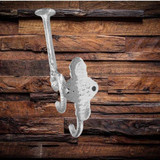 Wall Hat & Coat Hook Decorative Classic Lion Head Hooks - rear view.