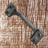 1 Inch by 3-3/4 Inch Small Cast Iron Handle - Rear View