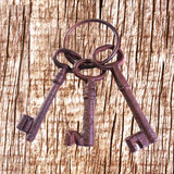 Old West Jail Keys - Other side