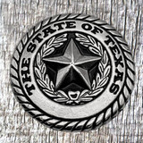 Great State of Texas State Seal 1-1/2 Inch Concho - front view