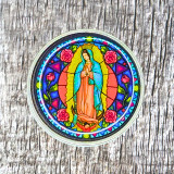 Lady of Guadalupe 1-1/4 inch Concho - front view.
