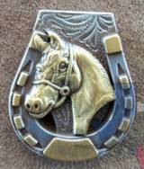 Western Horse & Horseshoe Concho