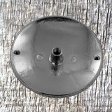 Texas Mason Shield Concho - Back view without Concho screw inserted.