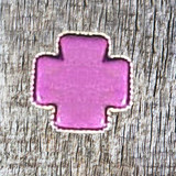 Stone Cross Purple Bling 1 Inch Concho