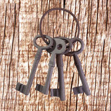 Old West Prison Jail Keys Set - Other Side