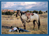 ART-TC-00010  Western Cowboy With Horse Print
