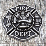 First Responder Fireman's Cross Concho - Front View.