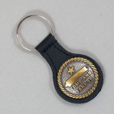 TEXAS COME AND TAKE IT KEY FOB BLACK LEATHER