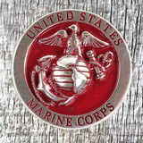 MILITARY CONCHOS RED UNITED STATES MARINE CORPS - Front view