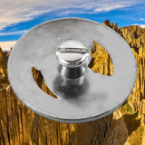 Wide Mouth Bass Wildlife 1-3/8-inch Concho - Rear view with Concho screw inserted.  (screw included with concho)