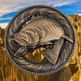 Wide Mouth Bass Wildlife 1-3/8-inch Concho - Front view