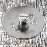 Wide Mouth Bass Wildlife 1-3/8-inch Concho - Rear view with Concho screw inserted.  (screw include with concho)