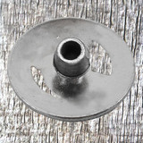 Wide Mouth Bass Wildlife 1-3/8-inch Concho - Rear view without screw inserted