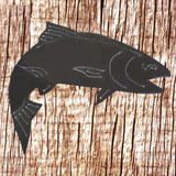 Trout Metal Cutout Wall Art - Front View