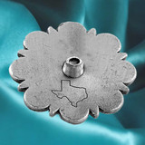 Bling Turquoise 1-1/4- inch Concho - Back view with Concho screw inserted.  Concho screw is included with purchase.