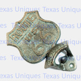 Decorative ROUTE 66 Open Here Cast Iron Bottle Opener