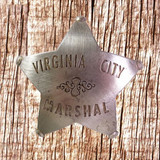 Old West Virginia City Marshall Badge - Front View