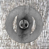 Animal Wildlife Owl Concho - Rear view with Concho screw inserted (Concho screw is included with purchase)