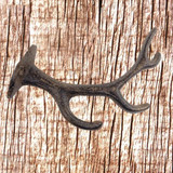 Rustic Wall Antler Hook Side View