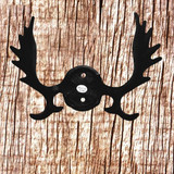 Moose Metal Wall Hook Lodge Man Cave Decor