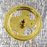 Texas Masonic Conchos - Back view without Concho screw inserted.